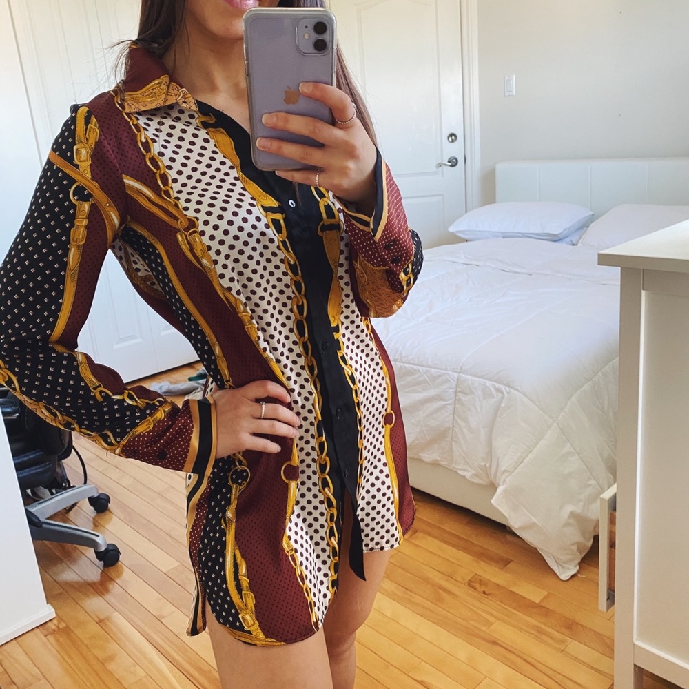 ZARA LONG SLEEVE MINI DRESS XS
